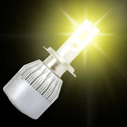 H3 LED Car Headlight For Night Driving IP68 Durable Everyday Use compact H3 LED bulb with aviation aluminum housing and bright yellow beam