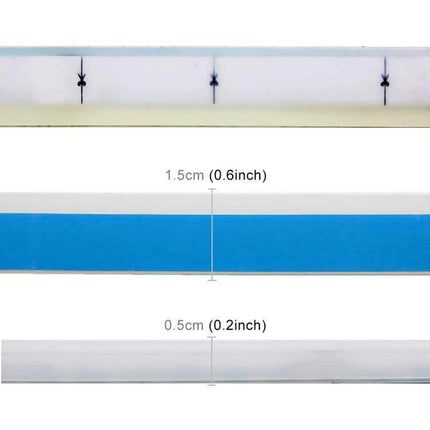 2-Pack Dual-Color 30cm Car Turn And Running Lights close-up strip dimensions showing 1.5cm and 0.5cm profiles