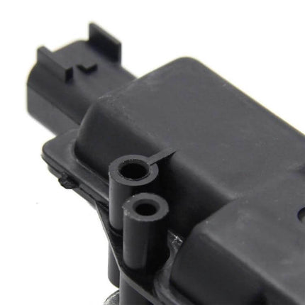 Ford Tailgate Lock Actuator for Fusion and Fiesta Replacement - black OEM-style tailgate actuator close-up