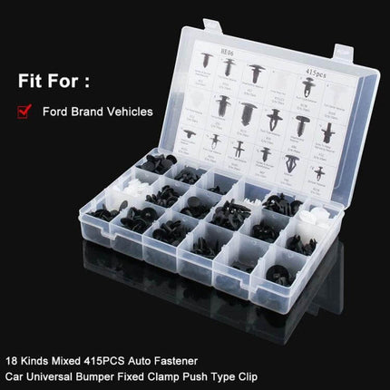 Car Retainer Clips Kit 415-Piece Assortment For Panel Trim plastic auto fastener set for door panels bumpers fenders upholstery