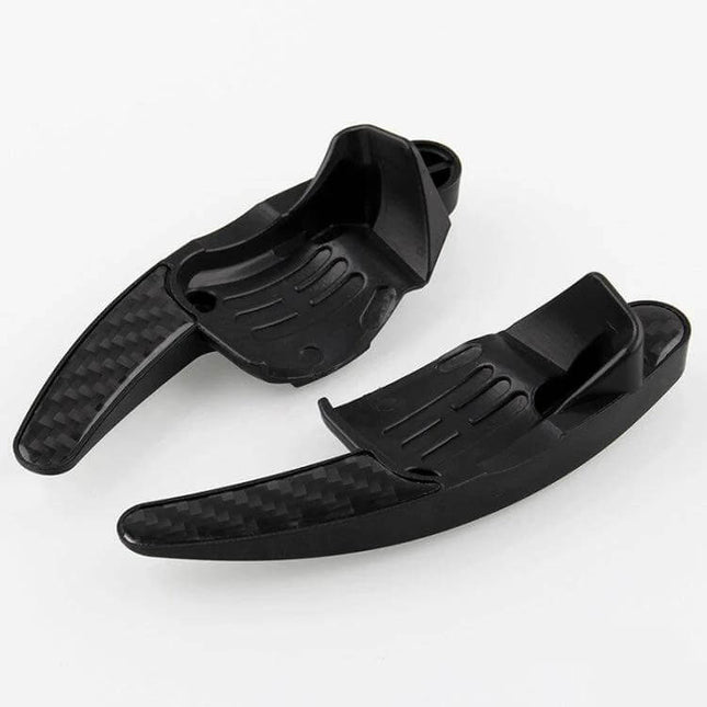 Paddle Shift Extensions for Volkswagen Golf and Passat Driving - black carbon-look steering wheel paddle upgrades
