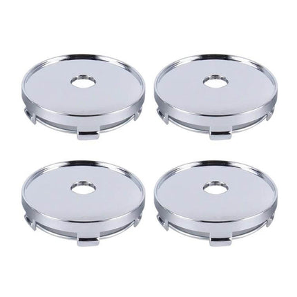 Metal Car Hub Cap Center Covers 6x6x1.3 cm 4 Piece - chrome metal 4-piece center wheel caps protecting lug nut area