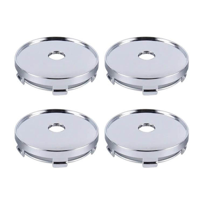 Metal Car Hub Cap Center Covers 6x6x1.3 cm 4 Piece - chrome metal 4-piece center wheel caps protecting lug nut area
