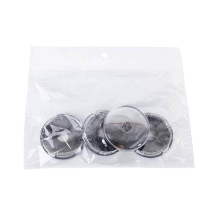 Metal Car Hub Cap Center Covers 6x6x1.3 cm 4 Piece - metal hub cap center covers set in clear packaging, durable weather-resistant finish