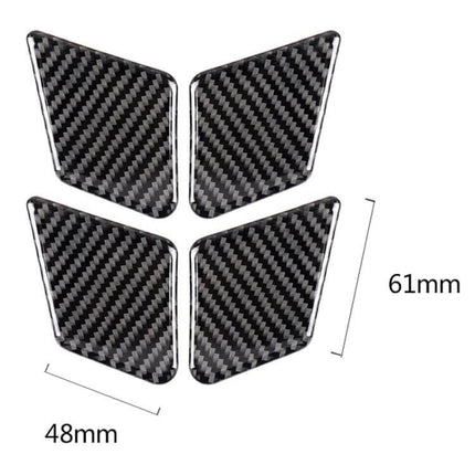 Carbon Fiber German Flag Car Door Decorative Sticker for Mercedes-Benz - 4-piece carbon fiber door corner decals 48x61mm