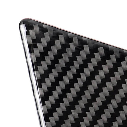 Carbon Fiber German Flag Car Door Decorative Sticker for Mercedes-Benz close-up of black carbon fiber texture corner