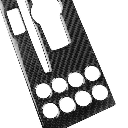 Carbon Fiber Decorative Sticker for Mercedes-Benz C-Class W204 shown as black carbon fiber panel with button and slot cutouts for exterior customization