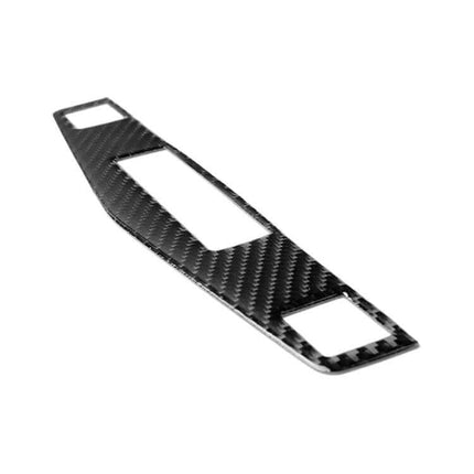 Mercedes-Benz C-Class Carbon Fiber Center Console Decorative Sticker installed view highlighting textured carbon fiber finish