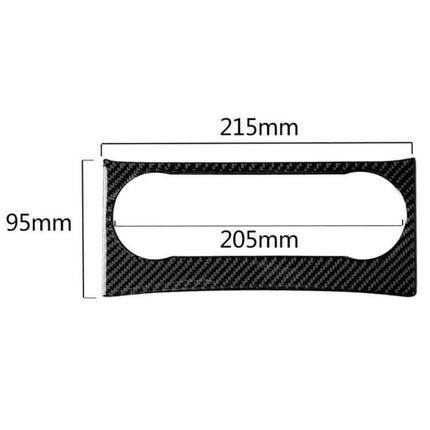 Carbon Fiber Decorative Sticker with German Flag for Mercedes C Class – carbon fiber decal dimensions 215x95mm, 205mm cutout, hood or side panel accent