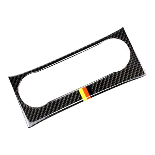 Carbon Fiber German Flag Decorative Sticker for Car Air Conditioning Knob on carbon fiber trim with German flag accent for Mercedes W204 C Class
