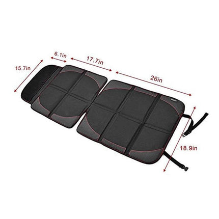 Comfortable Anti-Skid Children's Car Safety Seat Cushion - black anti-slip protective seat pad with straps and dimensions for car child seat