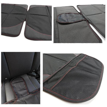 Comfortable Anti-Skid Children's Car Safety Seat Cushion black anti-slip seat protector with mesh pocket and PVC leather base