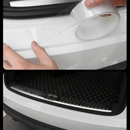 Universal Car Door Anti-Collision Protection Strip, 5 Meters Long applied to bumper and trunk edge to prevent scratches and minor impacts