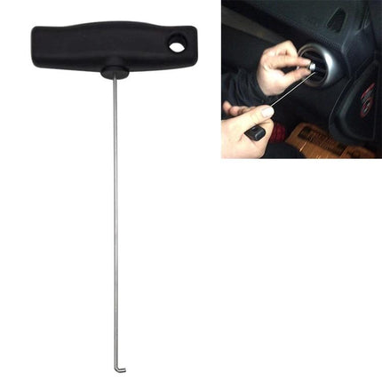 Car Dashboard Tool for Everyday Vehicle Maintenance - stainless steel pick with T-handle for accessing wiring and debris behind dash