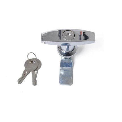 T Shape Handle Door Lock For Trailers Yachts Trucks With Keys zinc alloy chrome T-handle lock with two keys for trailers yachts trucks storage compartments