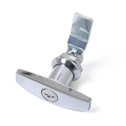 T Shape Handle Door Lock For Trailers Yachts Trucks With Keys - chrome zinc alloy T-handle lock for trailers toolboxes and storage compartments