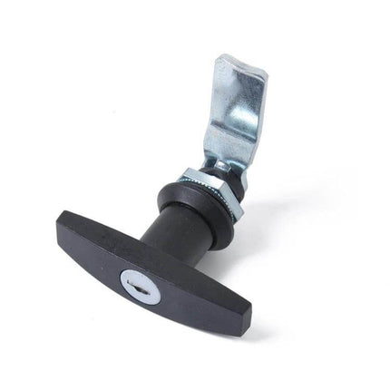 T Shape Handle Entry Door Latch Black For Trailers rugged textured zinc alloy trailer latch for cabinets tool boxes RVs