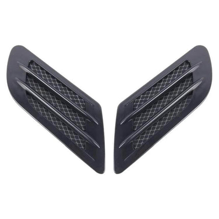 Euro Style Plastic Vent Grille Cover for Car Bonnets, 2 Pack - black angled vent grille pair for engine protection and airflow