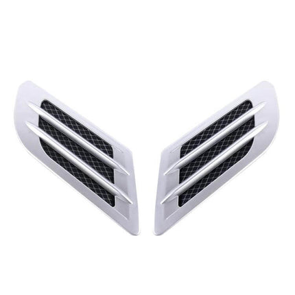 Euro Style Plastic Vent Grille Cover for Car Bonnets, 2 Pack - white aerodynamic bonnet vent covers protecting engine while allowing airflow