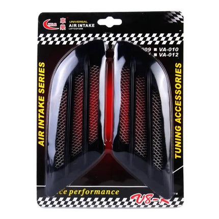 Set of 2 Euro Style Decorative Car Hood Vent Grilles with Adhesive