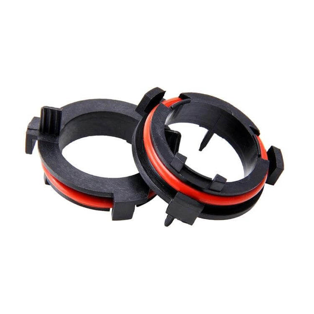 H7 LED Headlight Adapter Base Clips For Opel Cars Direct Fit black plastic adapter rings with red gasket for secure H7 bulb installation