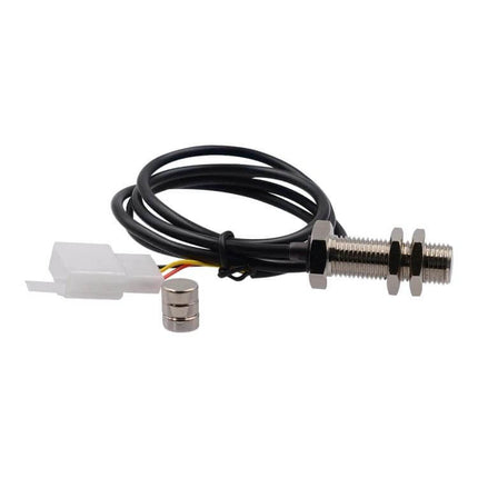 Digital LCD Gauge for Motorcycle Speed and Odometer sensor cable and threaded mounting bolt with connector, ABS durable motorcycle gauge accessory