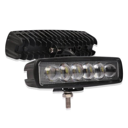 6-Inch LED Work Light For Cars And Boats, Durable Utility Lighting - 18W 2200lm 6000K aluminum housing with mounting bolt