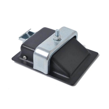 Black Paddle Entry Door Latch For Trailer, Yacht, Truck compact black paddle latch with textured zinc alloy trim and carbon steel core for toolboxes and compartments