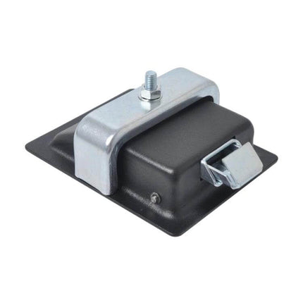 Black Paddle Entry Door Latch For Trailer, Yacht, Truck compact black-coated paddle latch with zinc alloy and carbon steel core for toolboxes and compartments