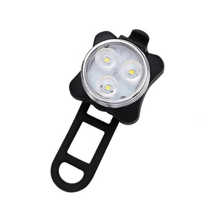 COB Bicycle Light USB Rechargeable Headlight and Taillight compact aluminum bike light with 3-LED COB lens and silicone mount