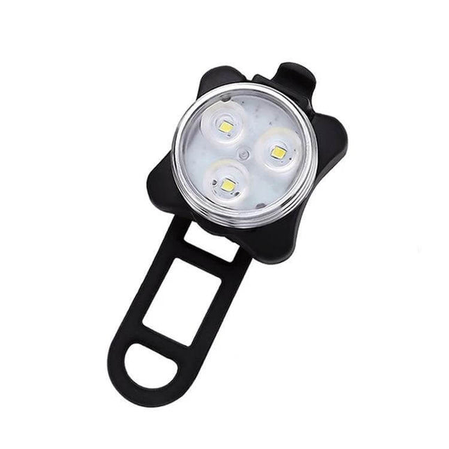 COB Bicycle Light USB Rechargeable Headlight and Taillight compact aluminum bike light with 3-LED COB lens and silicone mount