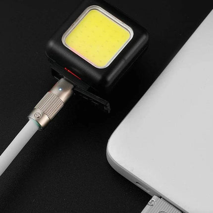 COB Lamp Beads Mini Mountain Bike Light Waterproof compact waterproof COB LED bike light charging via USB, mountable on handlebars or gear