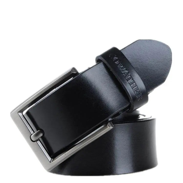 COWATHER XF002 Men Genuine Leather Luxury Pin Buckle Belt 