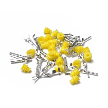 Six Pin Sealed Waterproof Wire Connector Set For Car Electrical Wiring A0315 yellow female metal terminals and rubber seals for 12A 300V automotive wiring