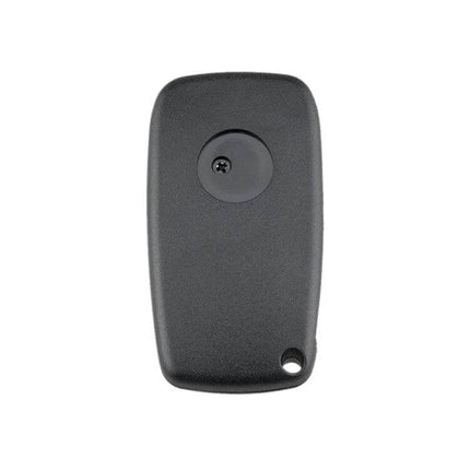 Black and Blue Fiat 3-Button Car Key Case Replacement with Side Battery Holder - black/blue replacement shell for worn Fiat key