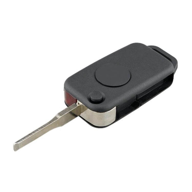 Mercedes-Benz 1-Button Foldable Replacement Key Case black replacement shell with fold-out key blade