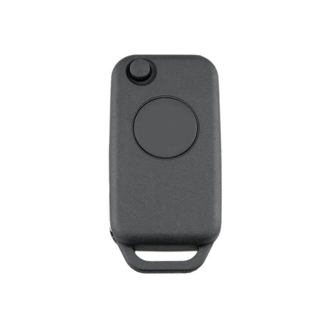 Mercedes-Benz 1-Button Foldable Replacement Key Case black replacement shell for worn Mercedes key, front view