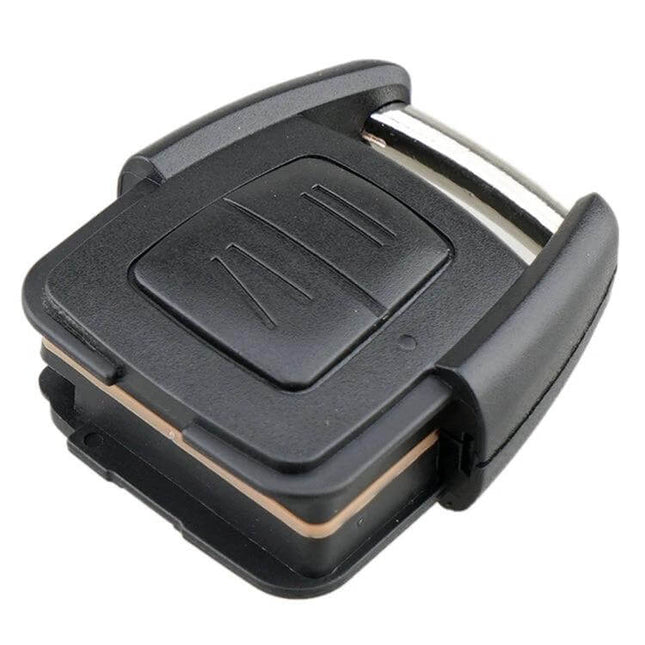 Replacement 2-Button Key Case for Vauxhall Opel Cars - black replacement shell for worn key fob (no electronics)