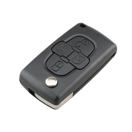 Replacement Key Case with 4 Buttons for Citroen C8 and Peugeot 1007 - black four-button replacement shell for worn car key