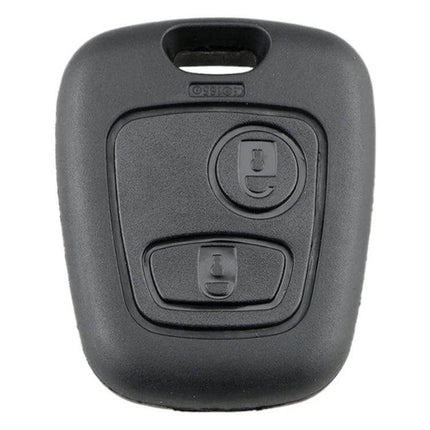Replacement Car Key Case for Citroen C1, C2, C3 and Peugeot 107, 207 black two-button replacement shell for worn cracked key fob