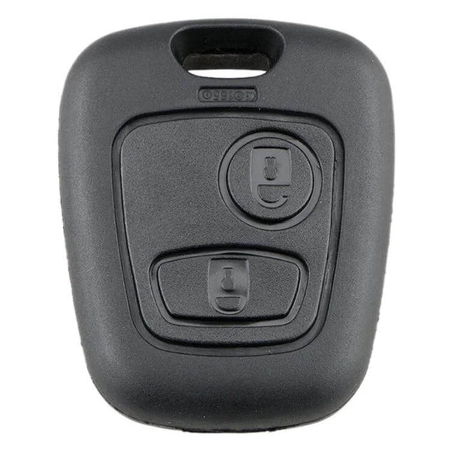 Replacement Car Key Case for Citroen C1, C2, C3 and Peugeot 107, 207 black two-button replacement shell for worn cracked key fob