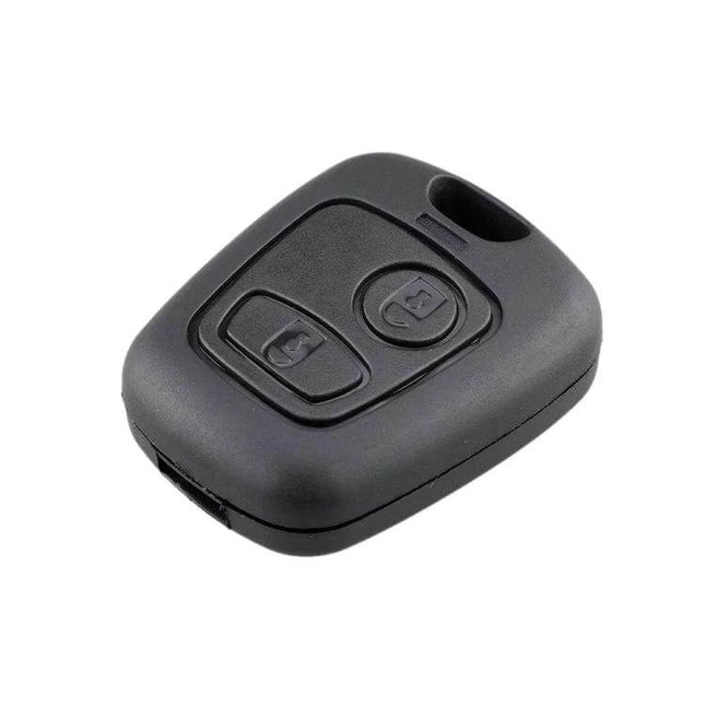 Replacement Car Key Case for Citroen C1, C2, C3 and Peugeot 107, 207 - black two-button replacement key shell