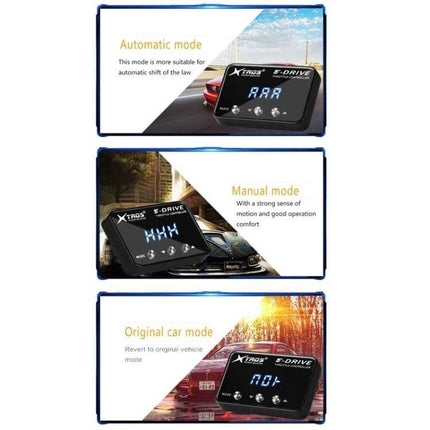 Electronic Throttle Booster for Toyota Hilux Revo Daily Use - plug-and-play throttle response booster display showing Automatic, Manual and Original car modes