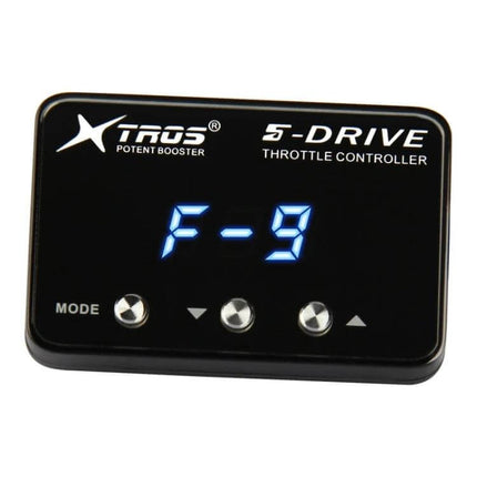 TROS Throttle Booster For Nissan Navara Daily Driving compact 5-drive throttle controller module showing F-9 mode display