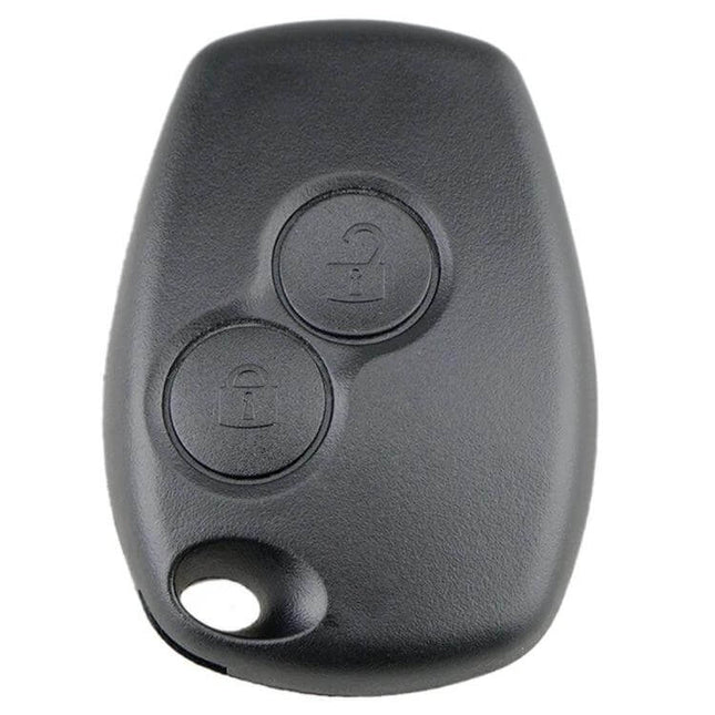 Replacement 2-Button Key Case for Renault Modus, Clio, Kangoo, and Twingo - black replacement shell for worn key