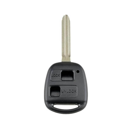 Toyota 2-Button Replacement Car Key Case with Key Blade black replacement shell and blade for worn Toyota fob