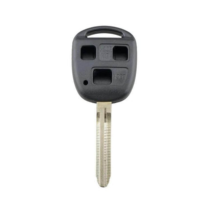 Toyota Replacement Car Key Case with 3 Buttons and Key Blade - black 3-button replacement key shell with metal key blade