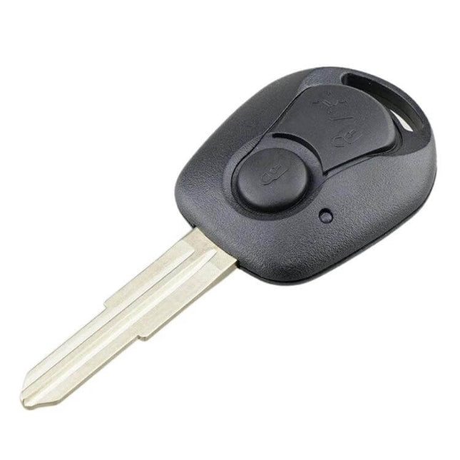 Replacement 2-Button Key Case and Blade for SSANGYONG Actyon, Kyron, Rexton - black replacement car key case with blade