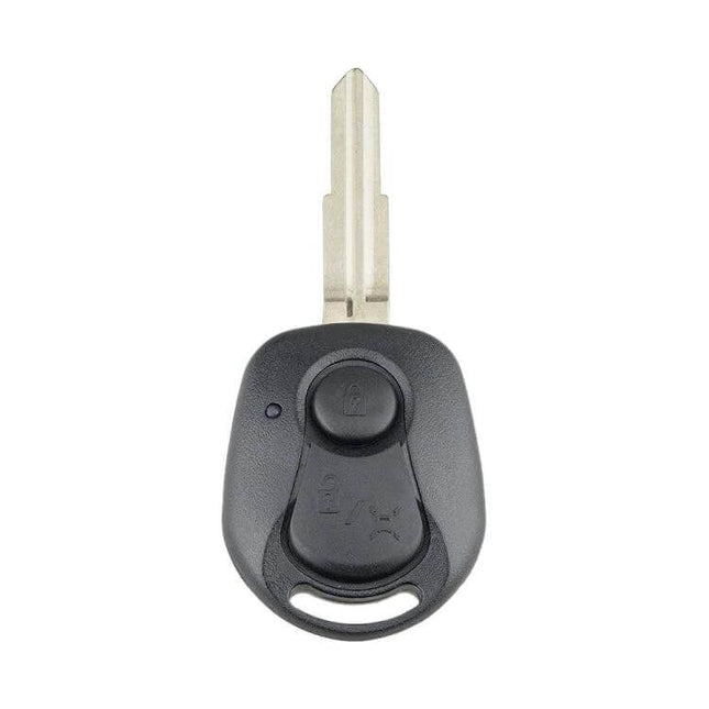 Replacement 2-Button Key Case and Blade for SSANGYONG Actyon, Kyron, Rexton - black 2-button replacement key with metal blade