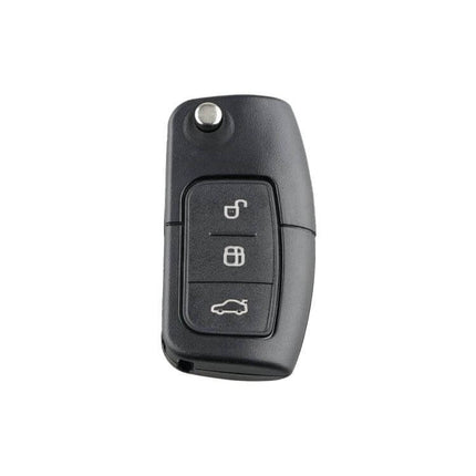 Programmable Remote Control Key for Ford Focus Vehicles - black 3-button 433MHz replacement key requiring locksmith programming and cutting